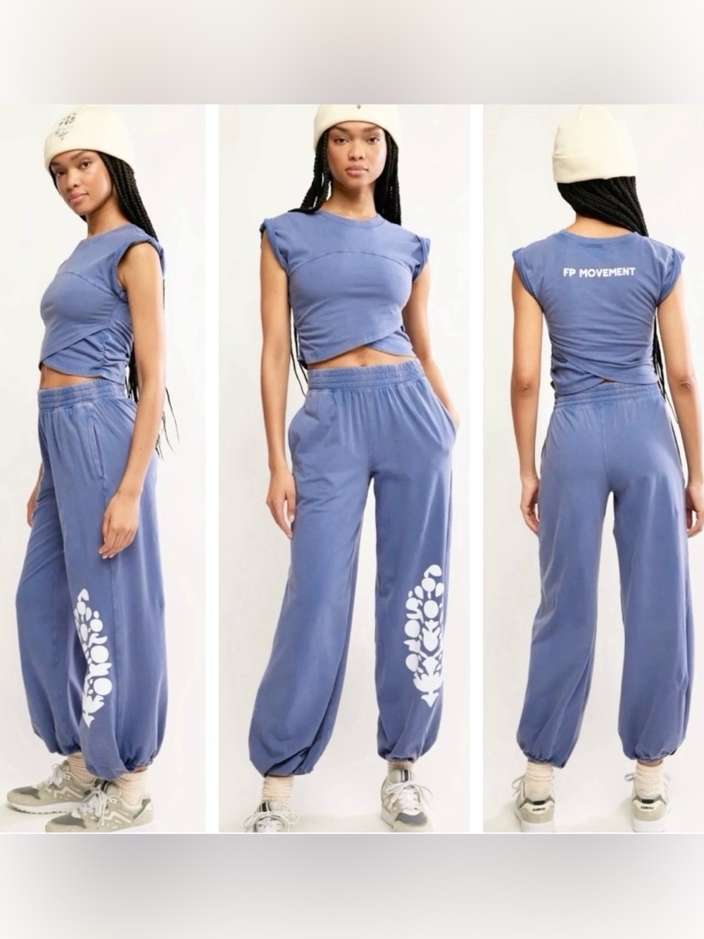 FREE PEOPLE BLUE HOT SHOT LOGO CROSSOVER SET SIZE XS!!!